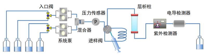 PPS-HD 蛋白纯化系统标准配置流路图